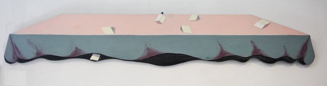 72 Painted table with placecards