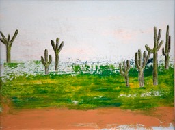 Border Landscape 14X18 oil on masonite board 