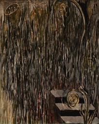 Steps and Weeds 10X12 oil on masonite 2012
